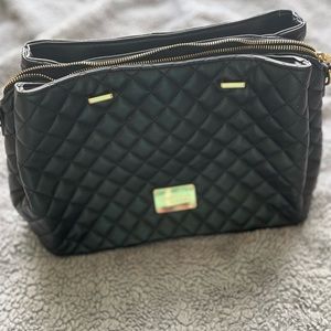 Black Large Bebe Bag with no shoulder strap